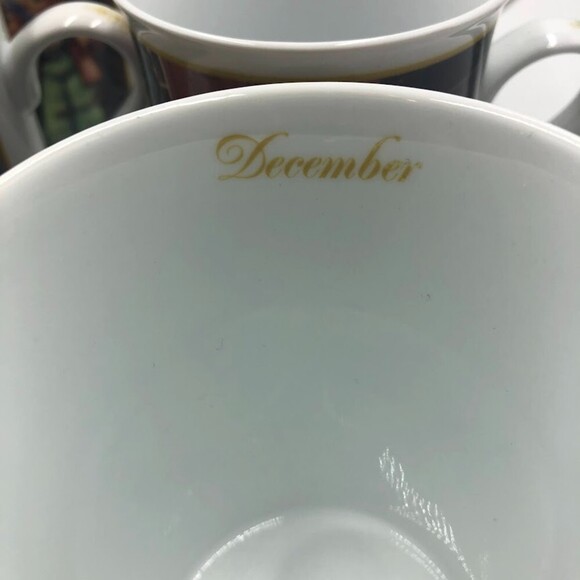 Vintage M. I. Hummel Danbury Mint Lot of 6 Porcelain Mugs Goebel Birth Months - Picture 9 of 9